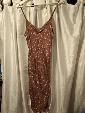 Spoiled Brown Floral Maxi Dress